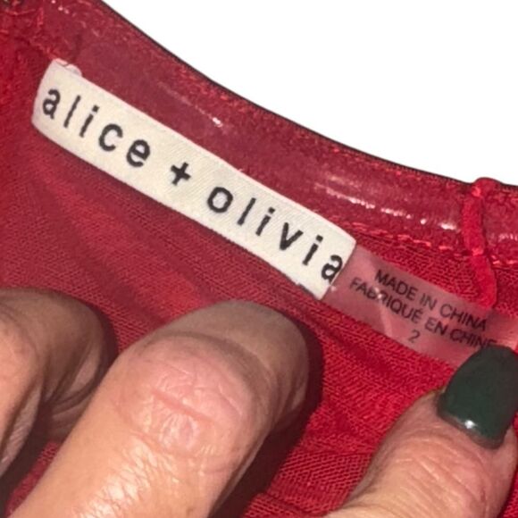 🔥 Alice + Olivia women’s Dorinda Off-shoulder Fitted bodycon Midi Dress Size 2 - Picture 7 of 10